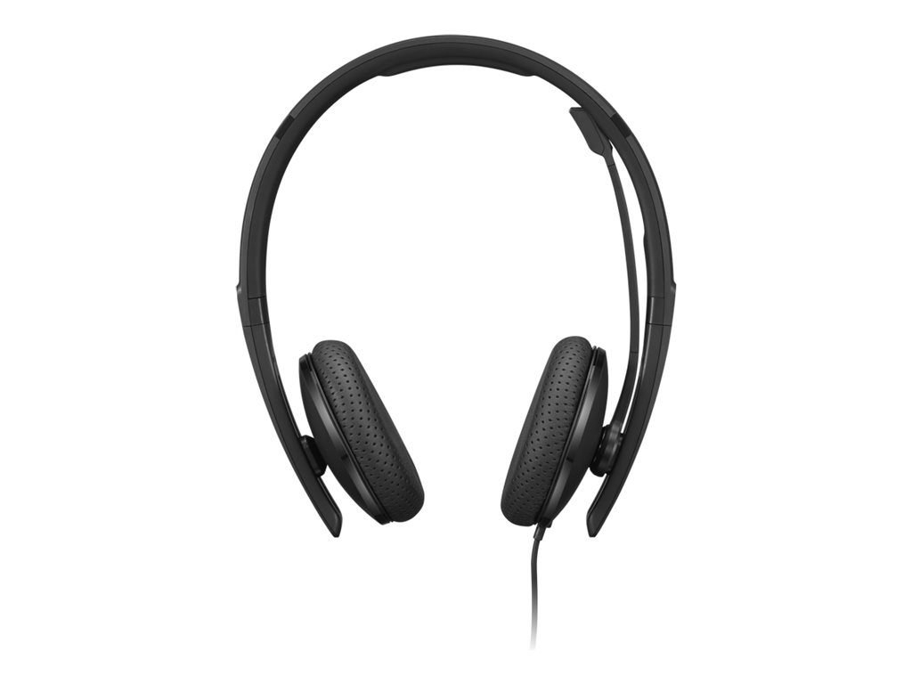 Lenovo - Headset - On-Ear - kabelgebunden - USB-C - Schwarz - Zoom Certified